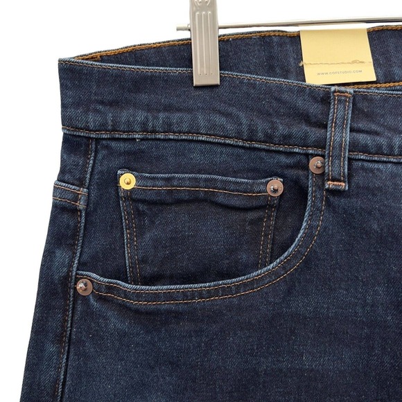 NEW C.O.F. STUDIO Mens M1 Slim True Worn Wash Blue Jeans Size 38 NWT 0042 - Picture 6 of 14